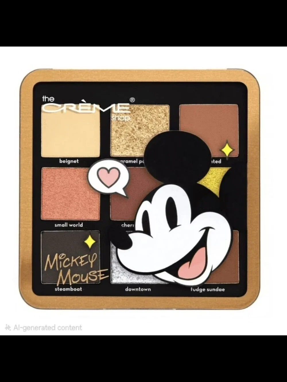 Crème Shop x Disney Mickey Mouse Eyeshadow Palette - Black, Red & Gold Shades